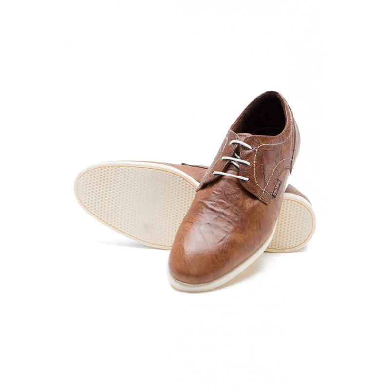 Men Tan Derby Shoes - Image 4