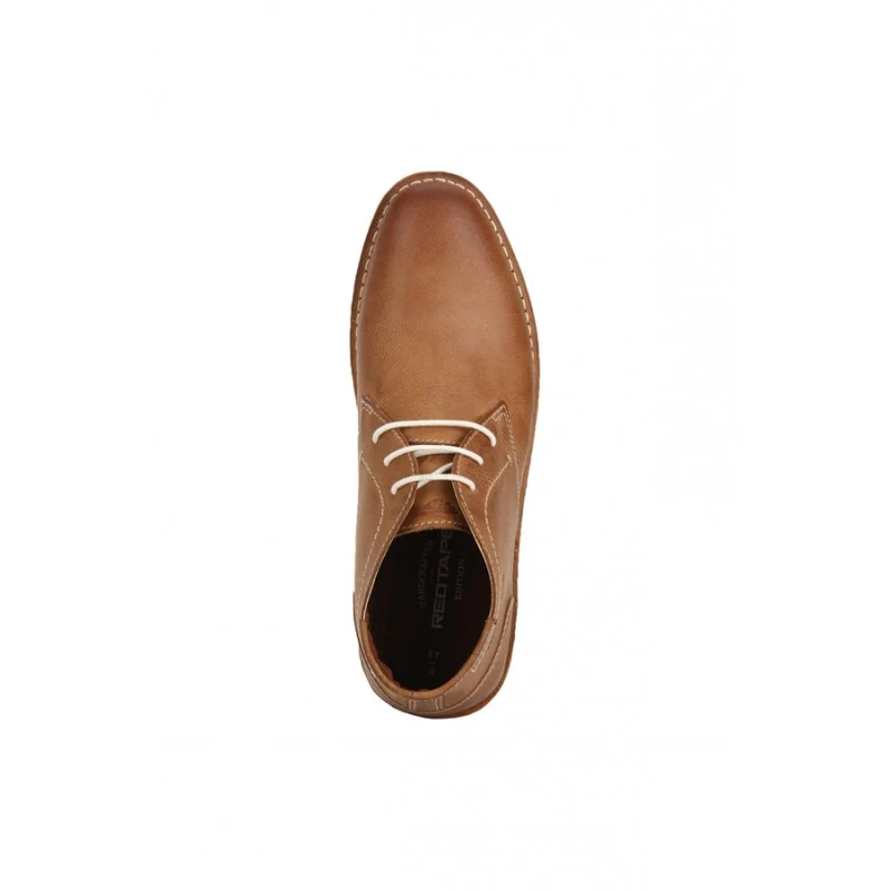 Men Tan Derby Shoes - Image 5