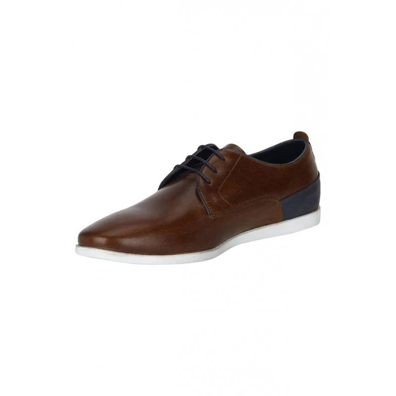 Men Tan Derby Shoes - Image 3