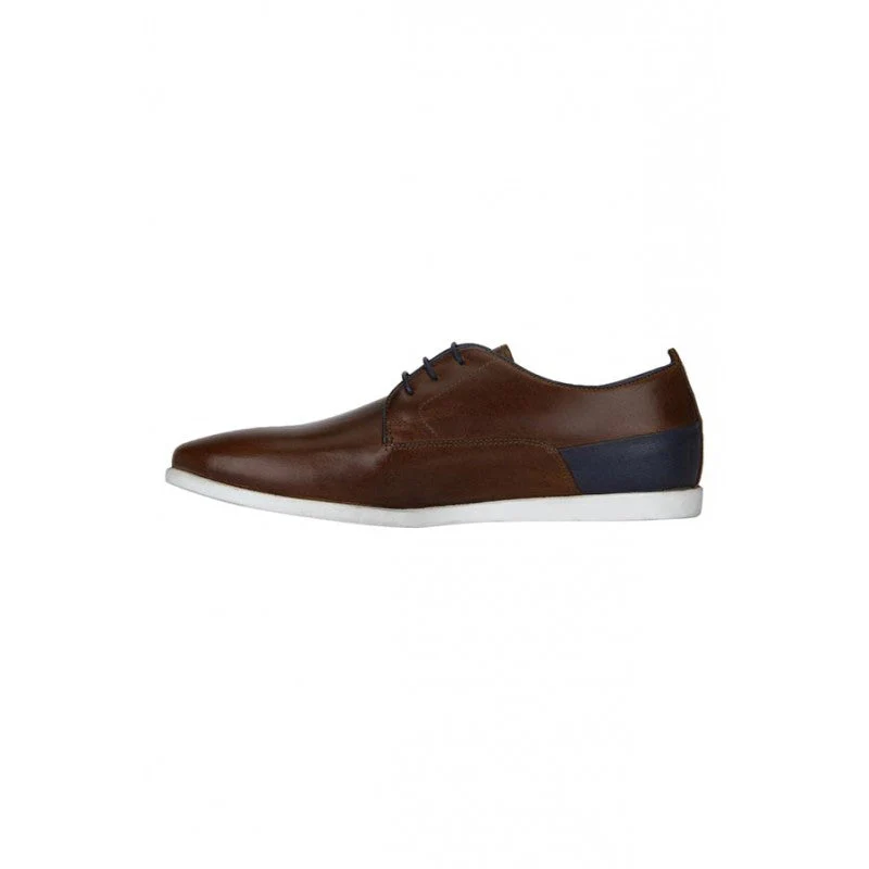Men Tan Derby Shoes - Image 4