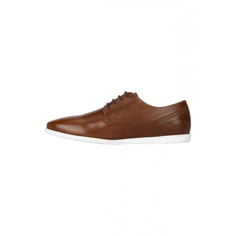 Men Tan Derby Shoes - Image 4