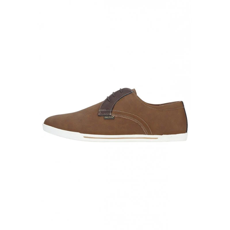 Men Tan Derby Shoes - Image 3