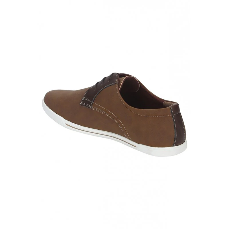 Men Tan Derby Shoes - Image 5
