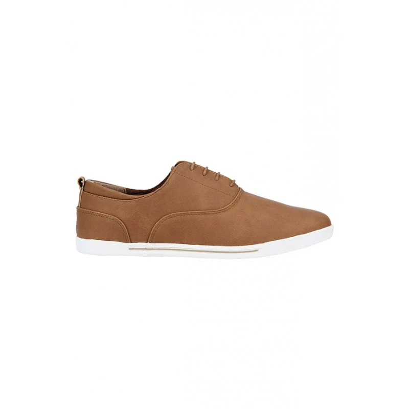 Men Tan Derby Shoes - Image 2