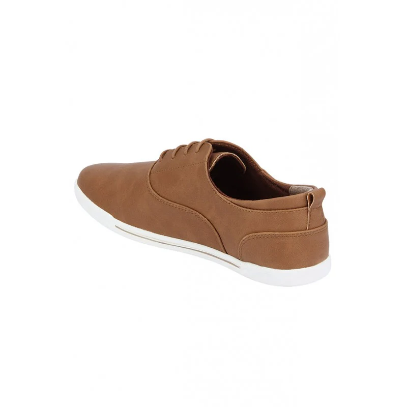 Men Tan Derby Shoes - Image 5