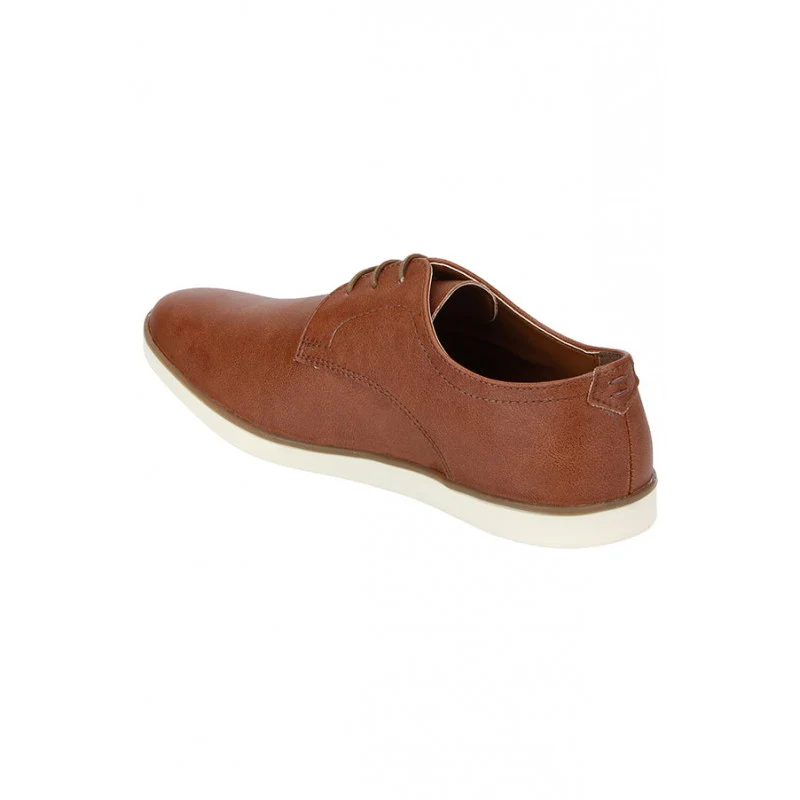 Men Tan Derby Shoes - Image 5