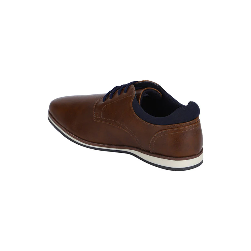 Men Tan Derby Shoes - Image 2