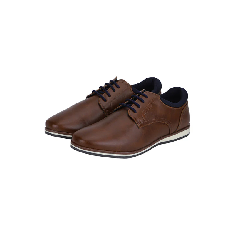 Men Tan Derby Shoes - Image 3