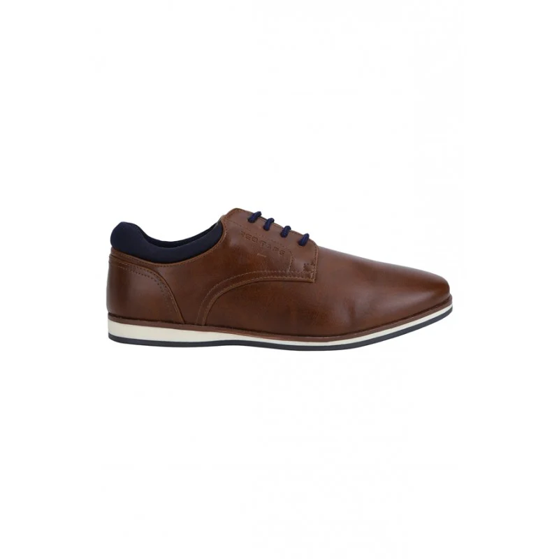 Men Tan Derby Shoes - Image 2