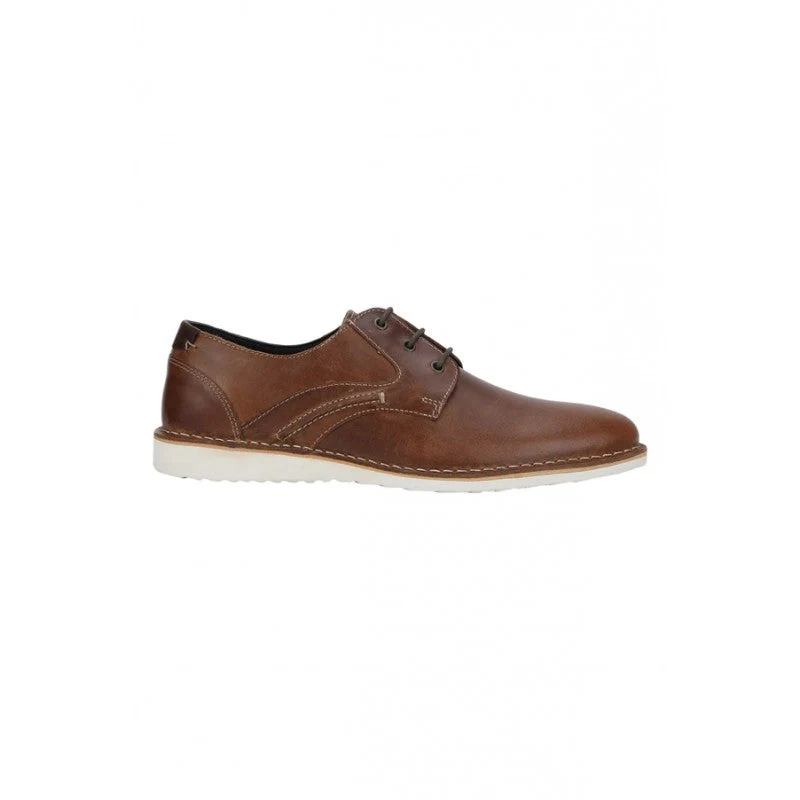 Men Tan Derby Shoes - Image 2