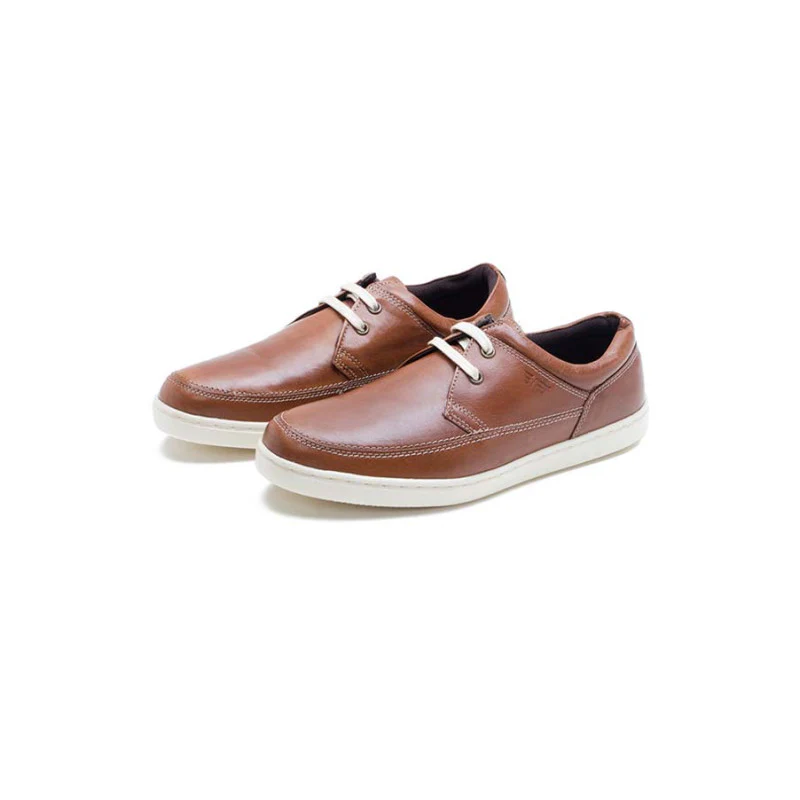 Men Tan Derby Shoes - Image 4