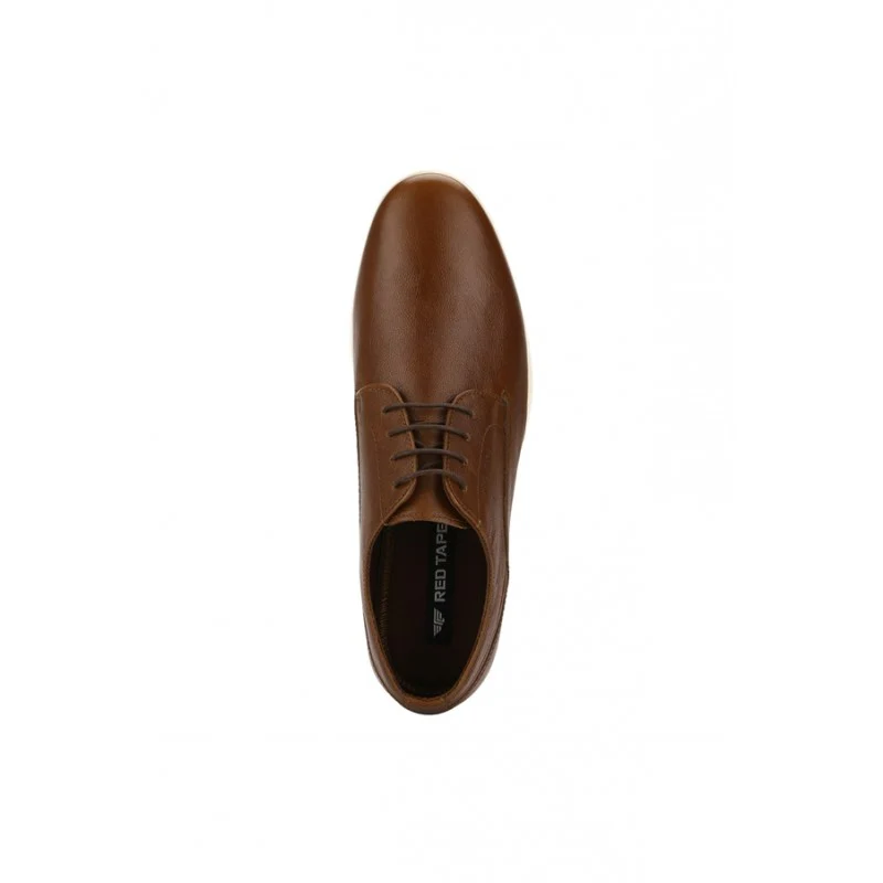 Men Tan Derby Shoes - Image 6