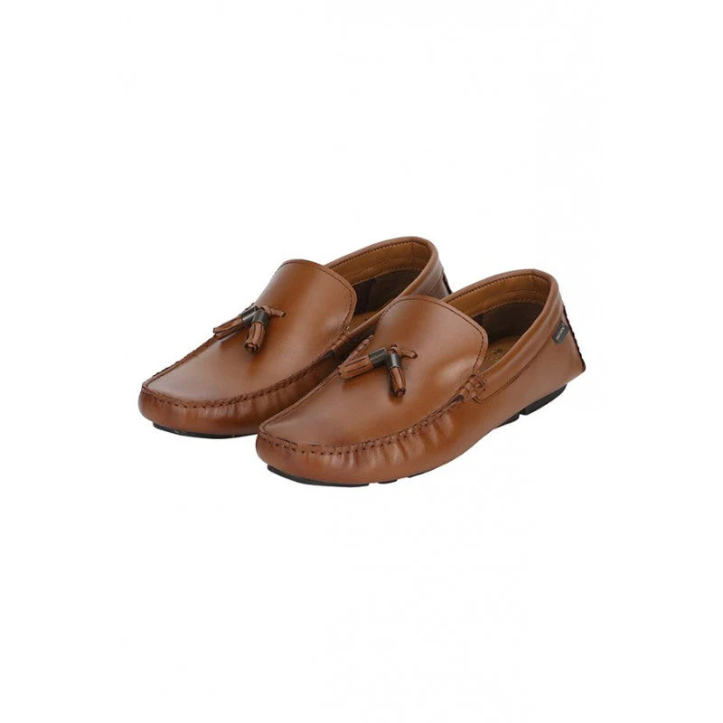 Men Tan Driving Shoes - Image 3