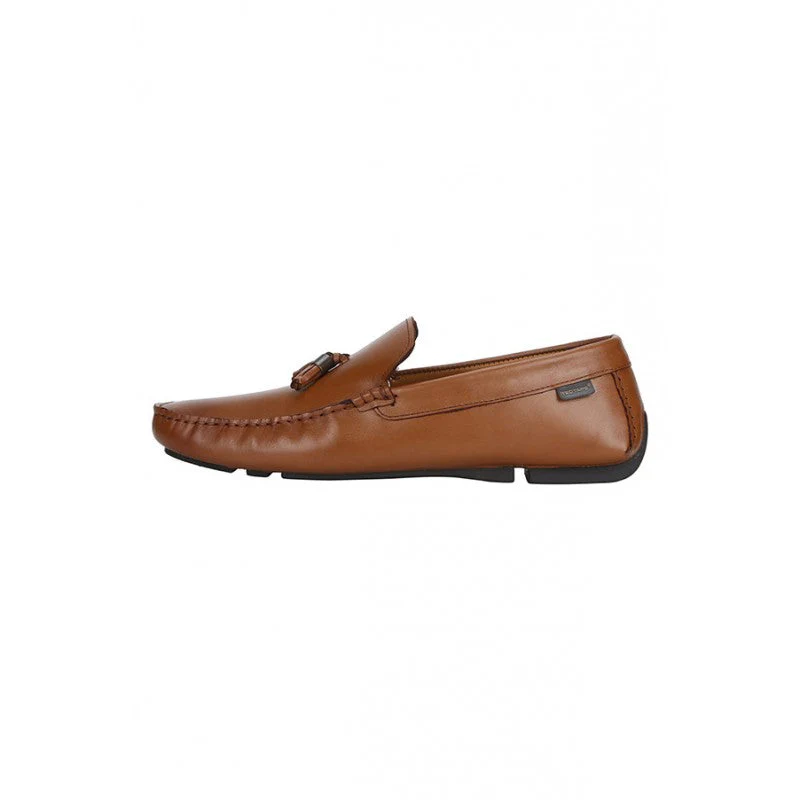 Men Tan Driving Shoes - Image 4