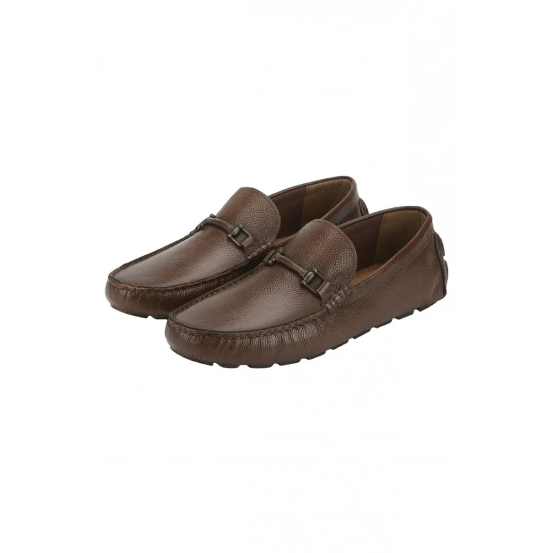 Men Tan Driving Shoes - Image 5