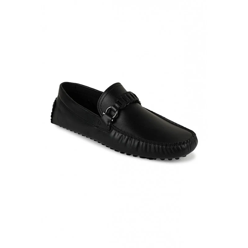 Men Black Driving Shoes - Image 2