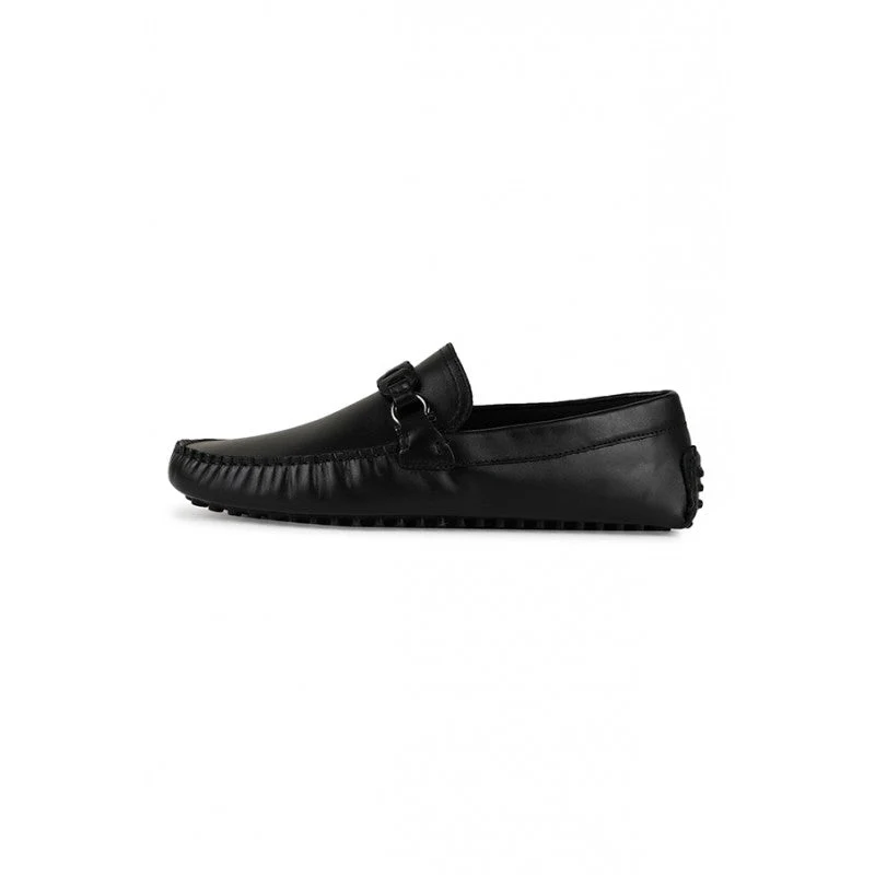 Men Black Driving Shoes - Image 4