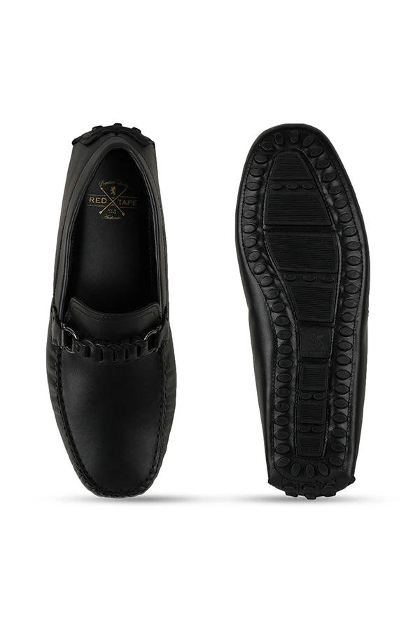 Men Black Driving Shoes - Image 6