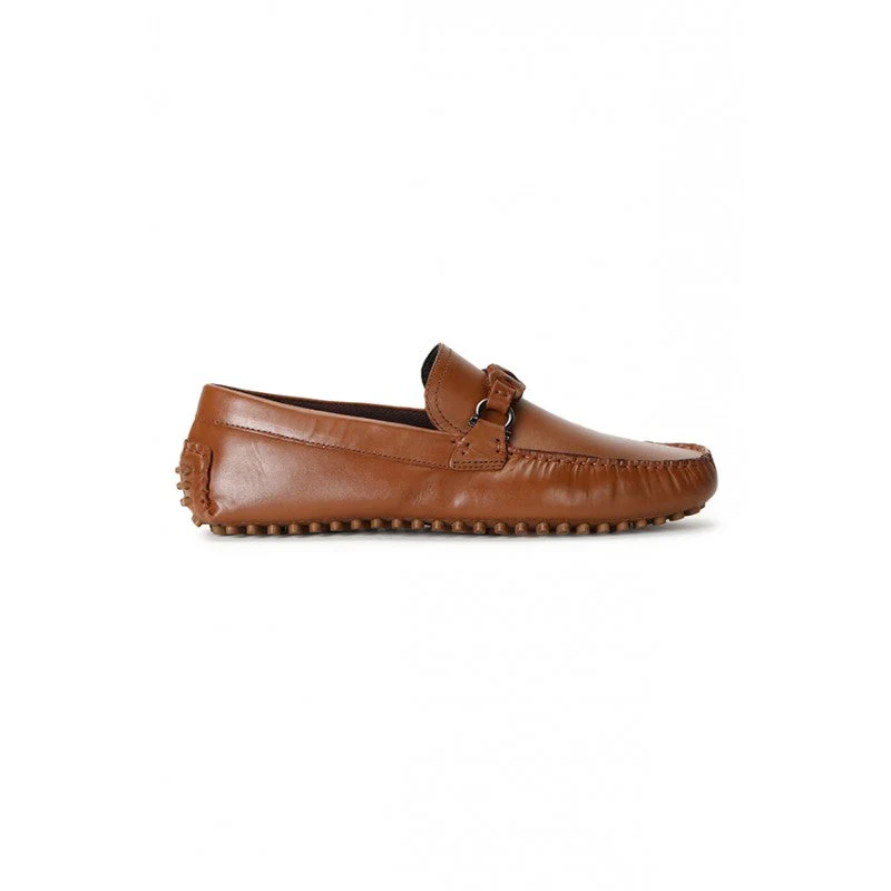 Men Tan Driving Shoes - Image 3