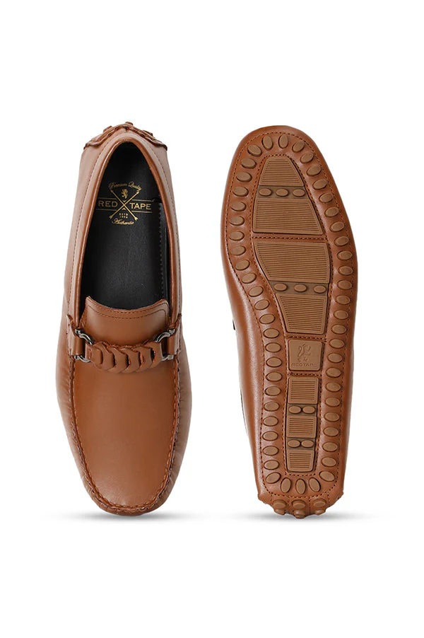 Men Tan Driving Shoes - Image 6