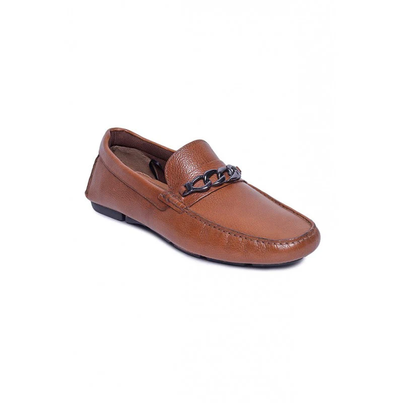 Men Tan Driving Shoes - Image 2
