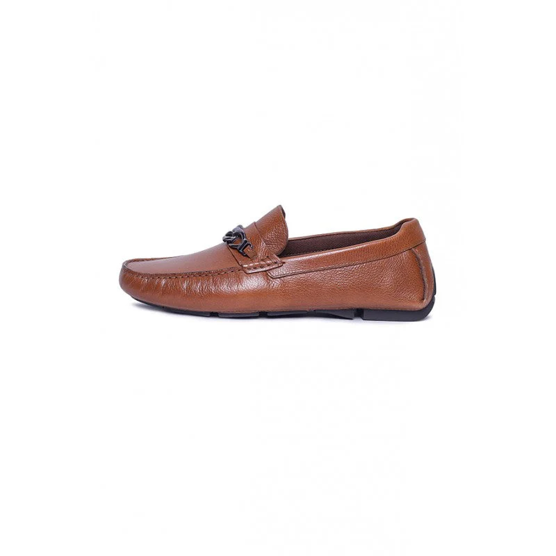Men Tan Driving Shoes - Image 4