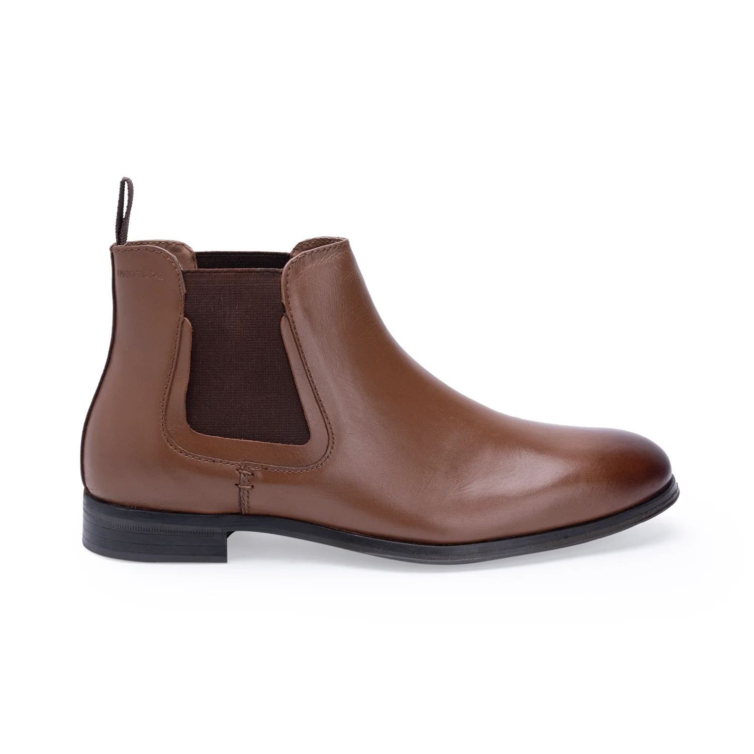 Men Tan Genuine Leather Ankle Length Boots - Image 3