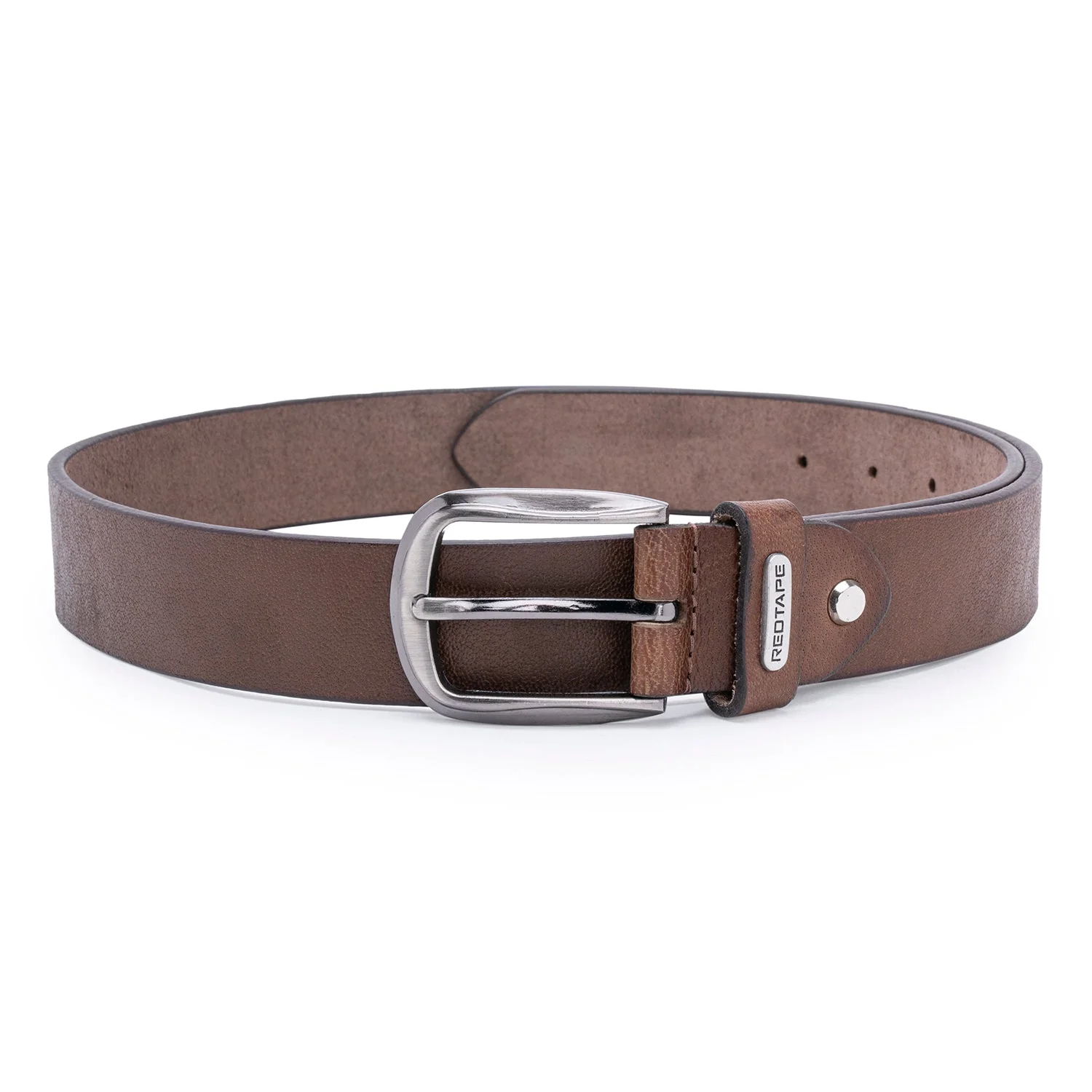Men Tan Leather Belt - Image 3