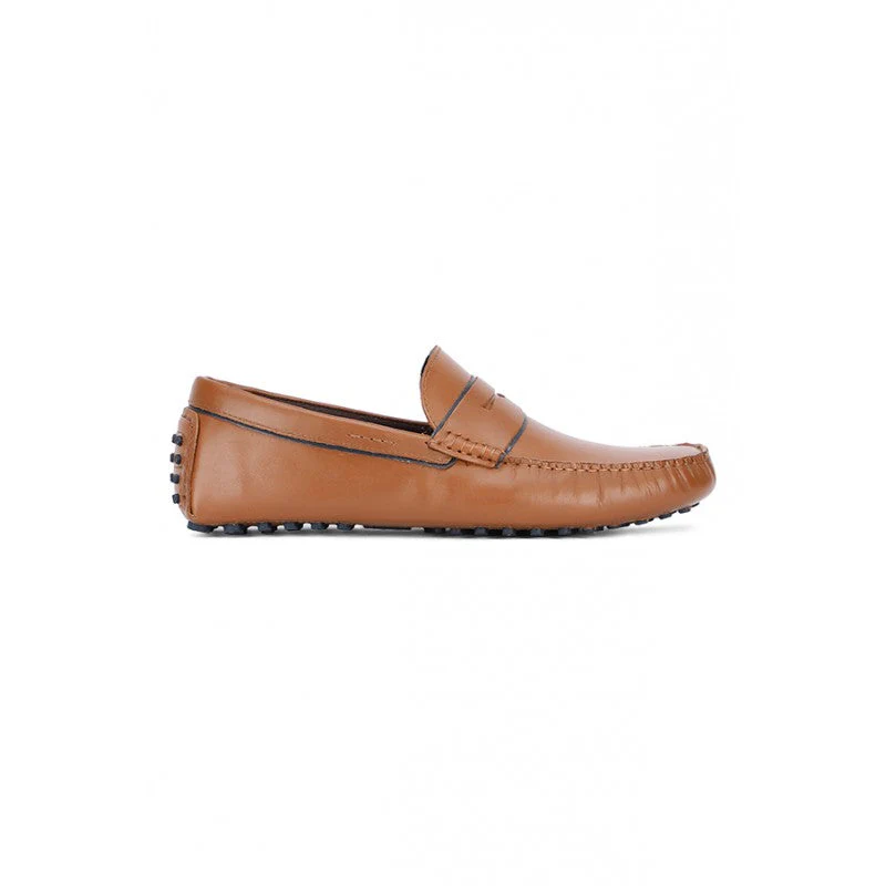 Men Tan Loafers - Image 3