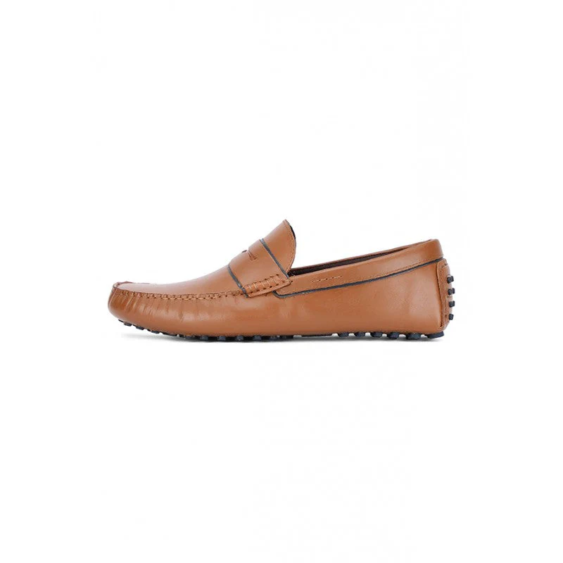 Men Tan Loafers - Image 4