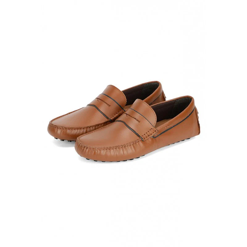 Men Tan Loafers - Image 5