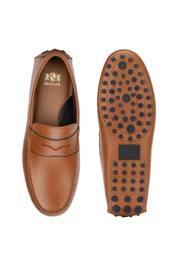 Men Tan Loafers - Image 6