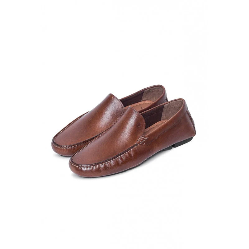 Men Tan Loafers - Image 4