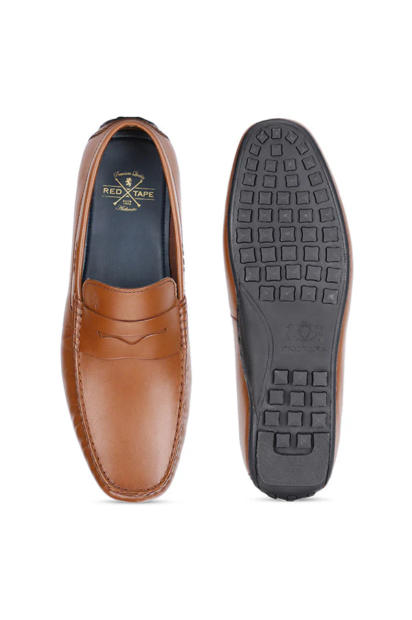 Men Tan Loafers - Image 6