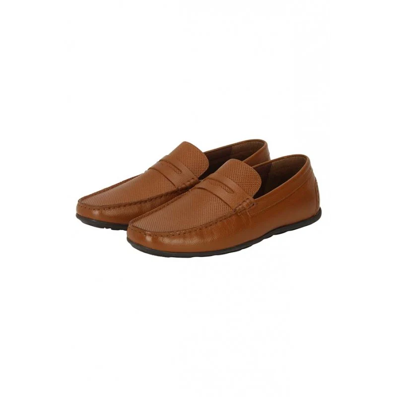 Men Tan Loafers - Image 4