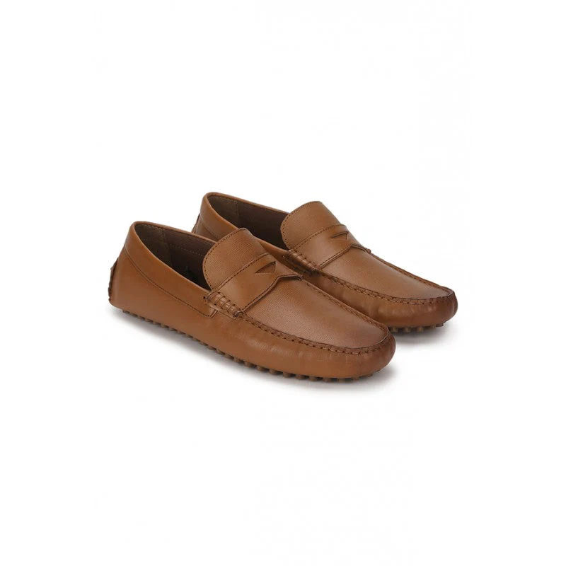 Men Tan Loafers - Image 4