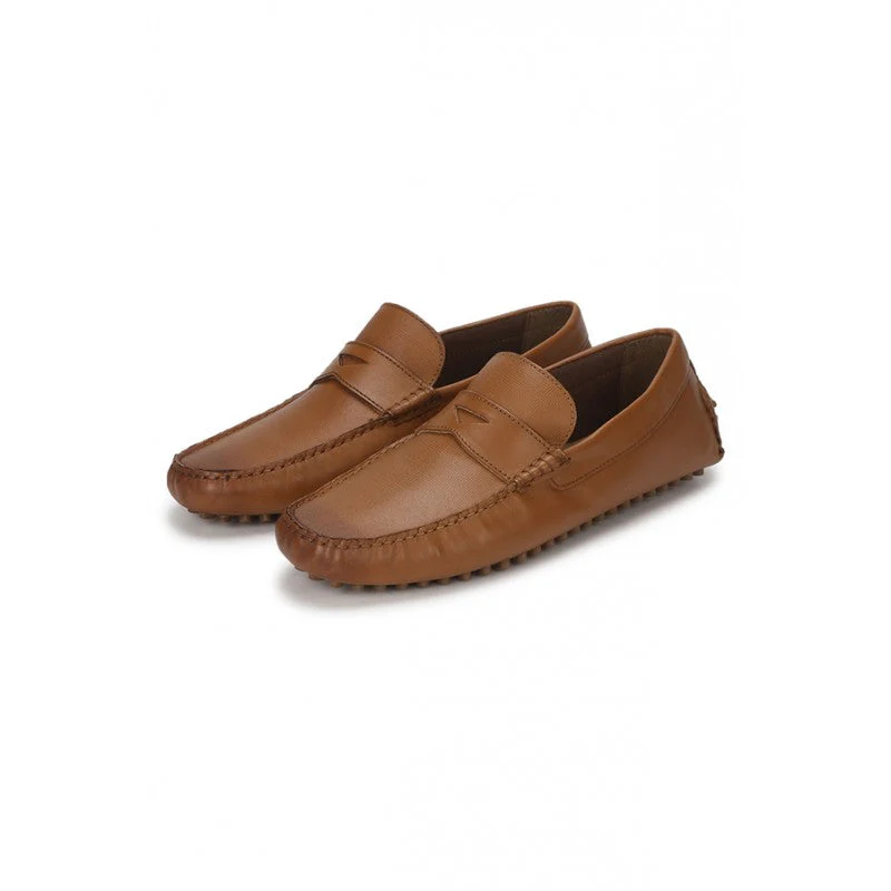 Men Tan Loafers - Image 5