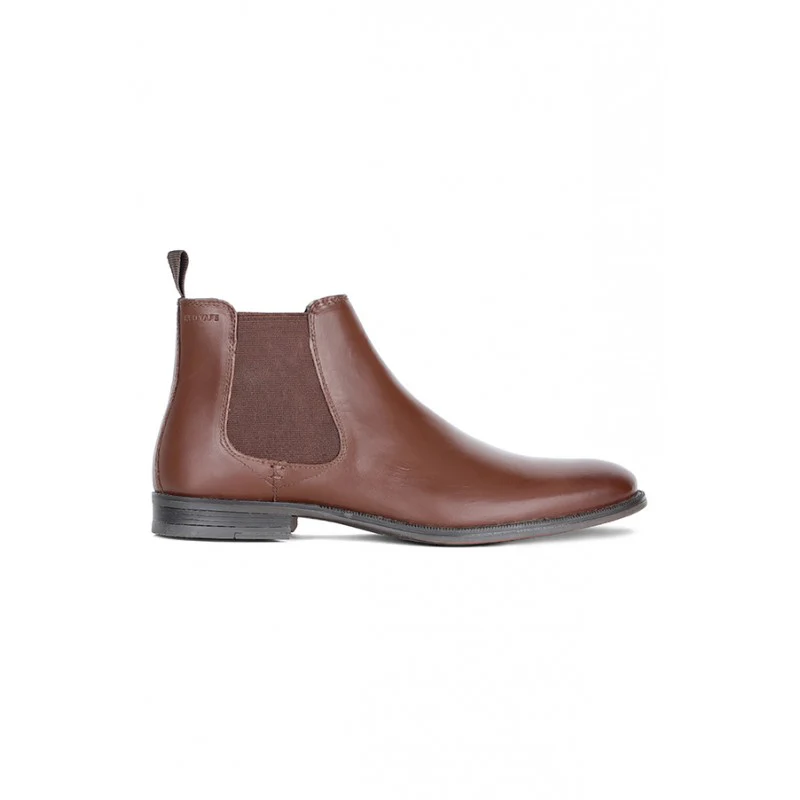 Men Teak Genuine Leather Chelsea Boots - Image 3