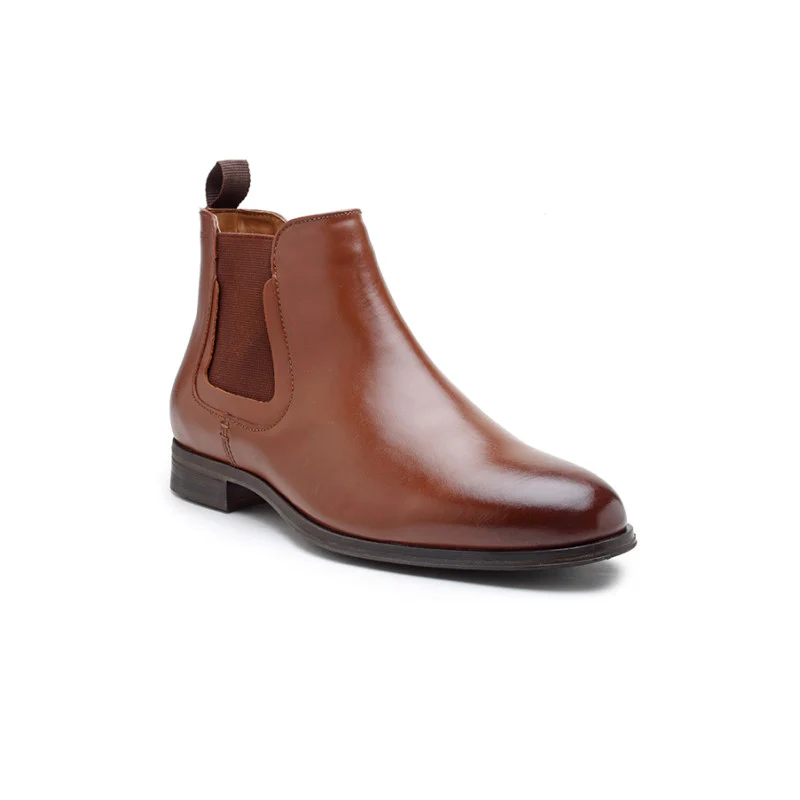 Men Teak Genuine Leather Chelsea  Boots For Men - Image 2