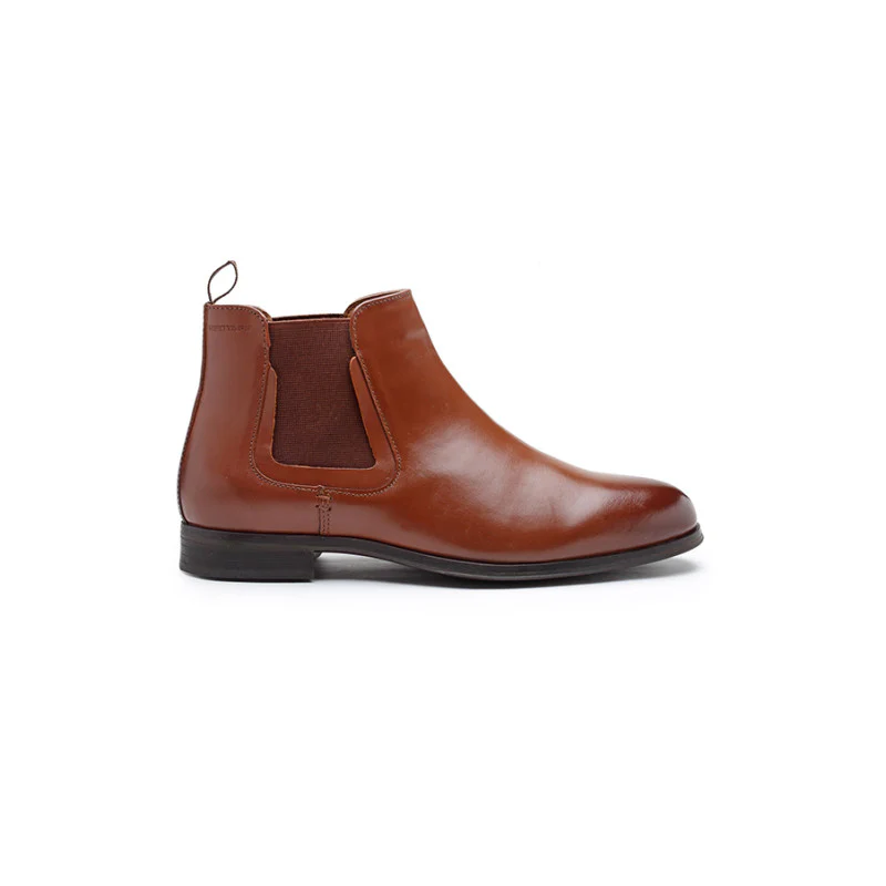 Men Teak Genuine Leather Chelsea  Boots For Men - Image 3
