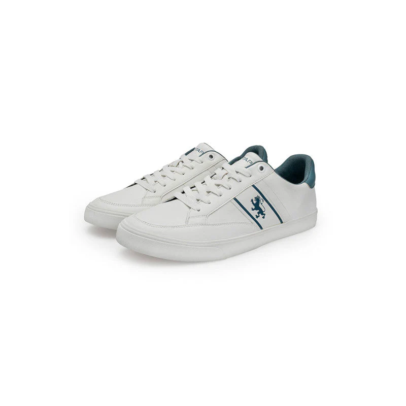 Men White/Blue Sneakers - Image 4
