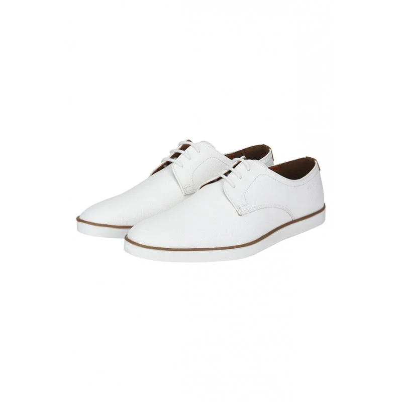 Men White Derby Shoes - Image 4