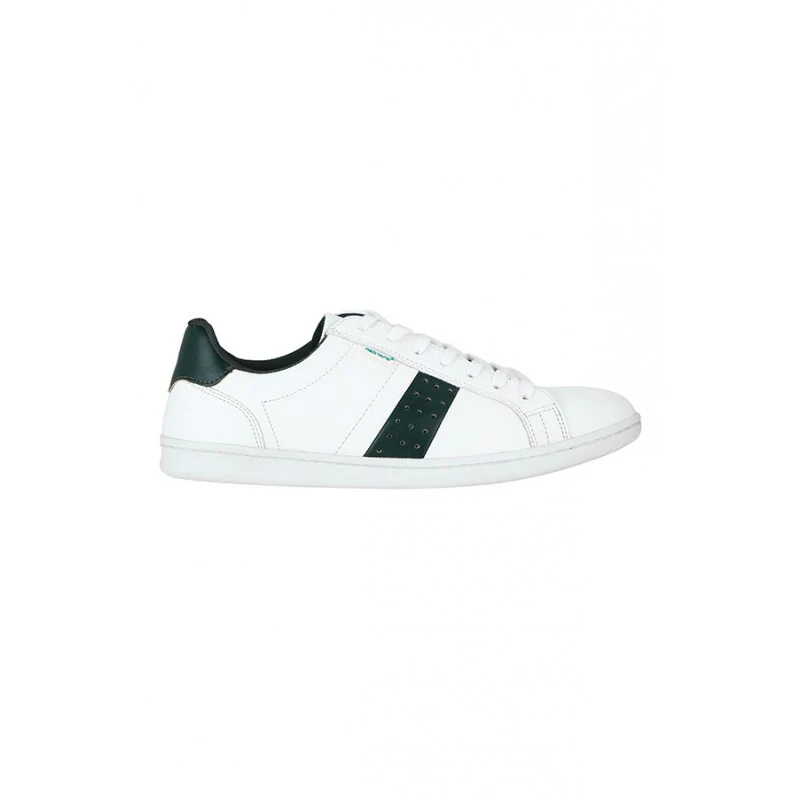 Men White & Green Sneakers - Image 2