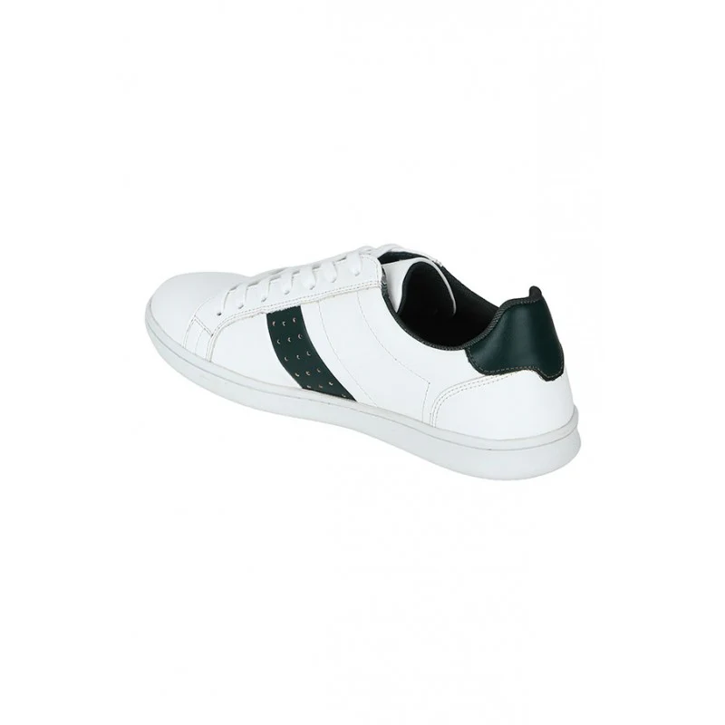 Men White & Green Sneakers - Image 5