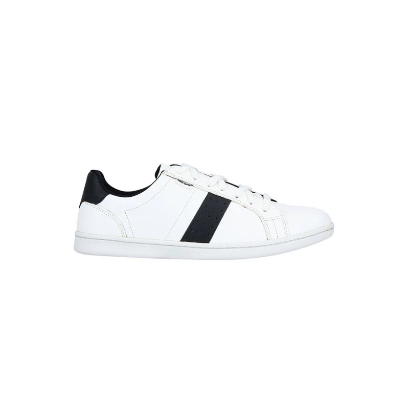 Men White & Navy Sneakers - Image 2