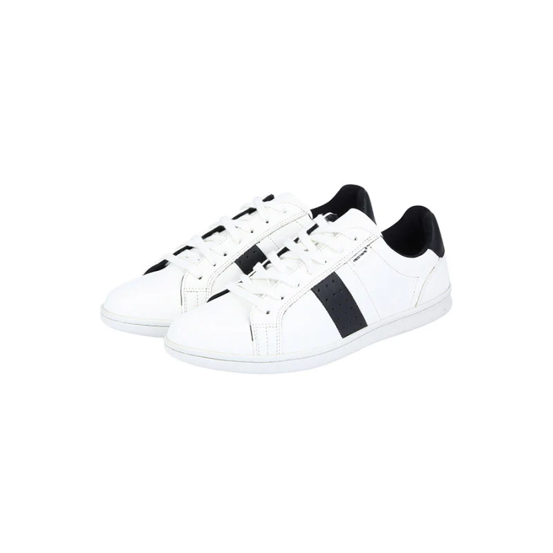 Men White & Navy Sneakers - Image 3
