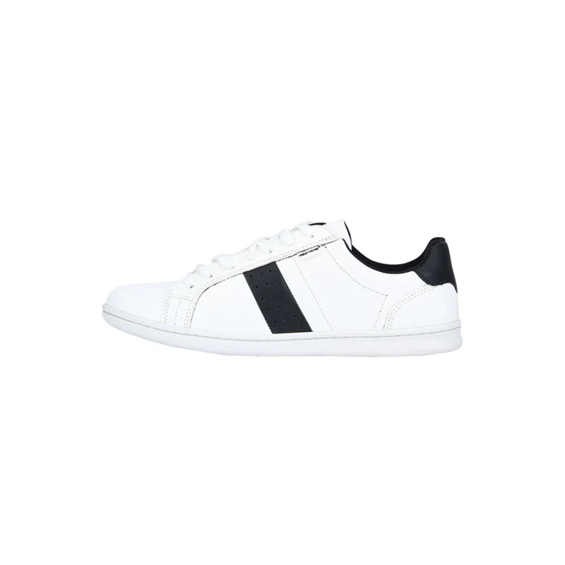 Men White & Navy Sneakers - Image 4