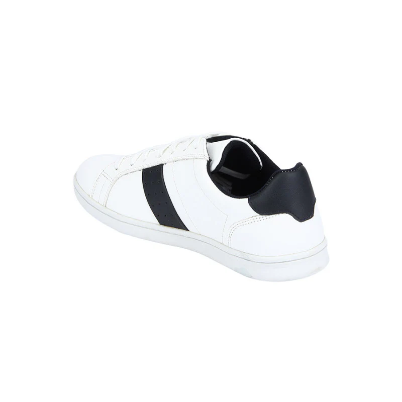 Men White & Navy Sneakers - Image 5