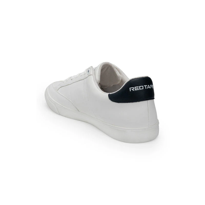 Men White & Navy Sneakers - Image 6