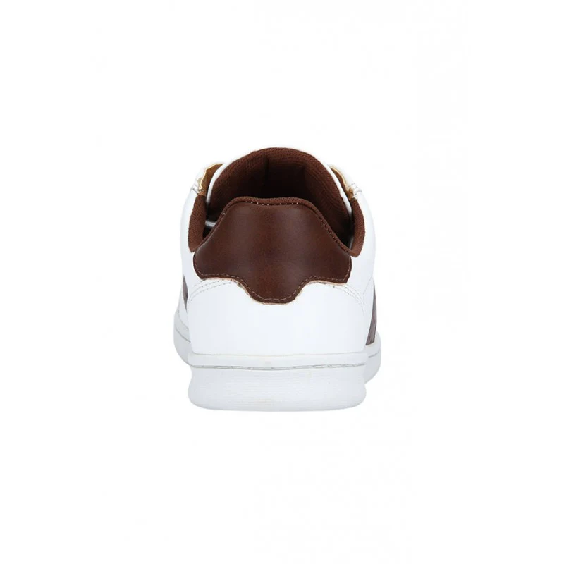 Men White & Tan Sneakers - Image 6